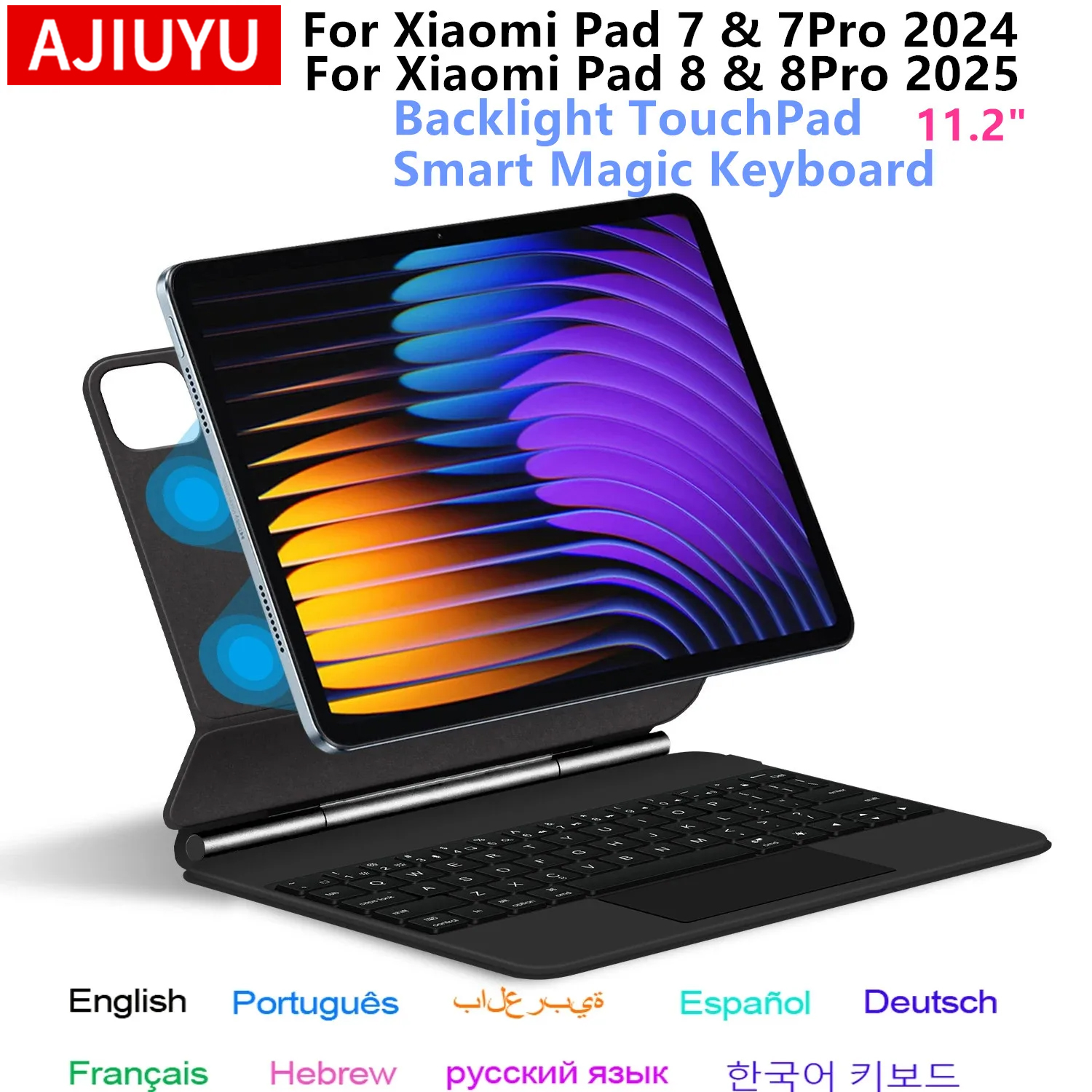 Boox Tablet Accessories - Magic Keyboard Folio For Xiaomi Pad