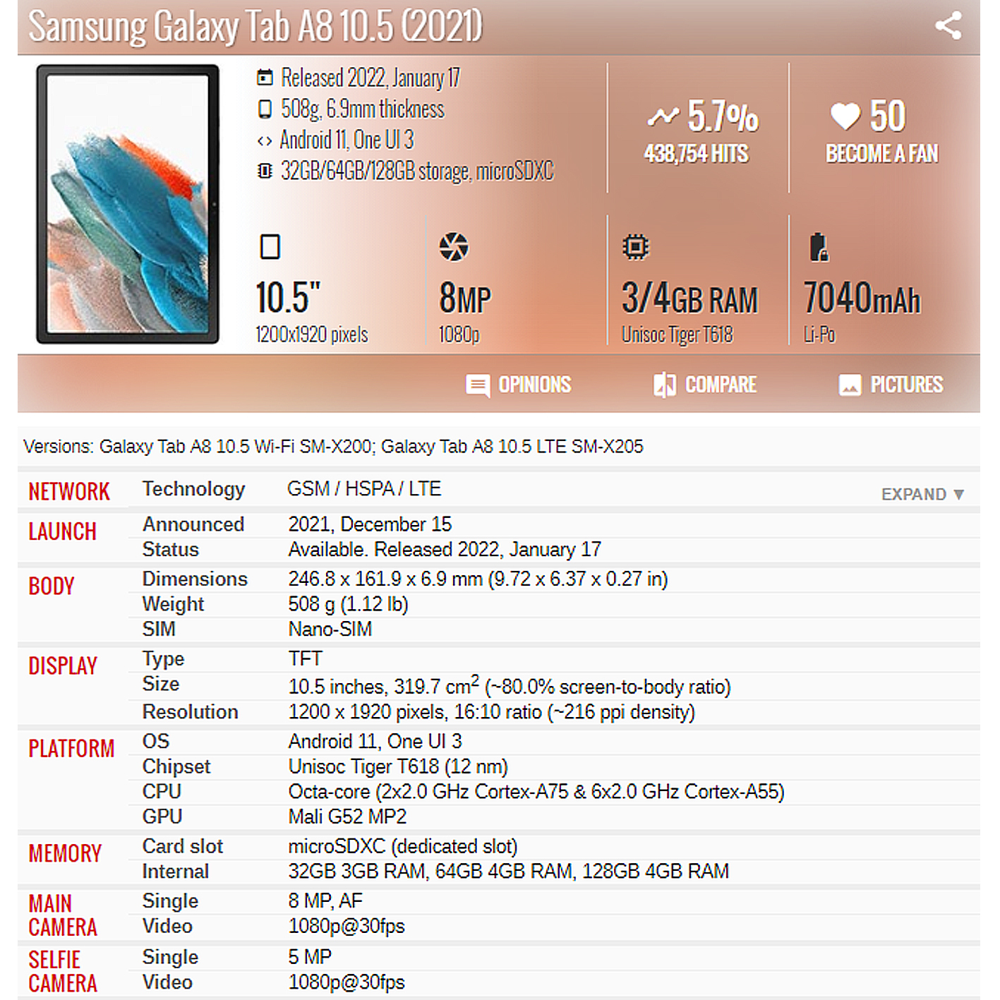 LCD For Samsung Galaxy Tab A8  - Tablet Accessories For Samsung บทวิจารณ์และราคา