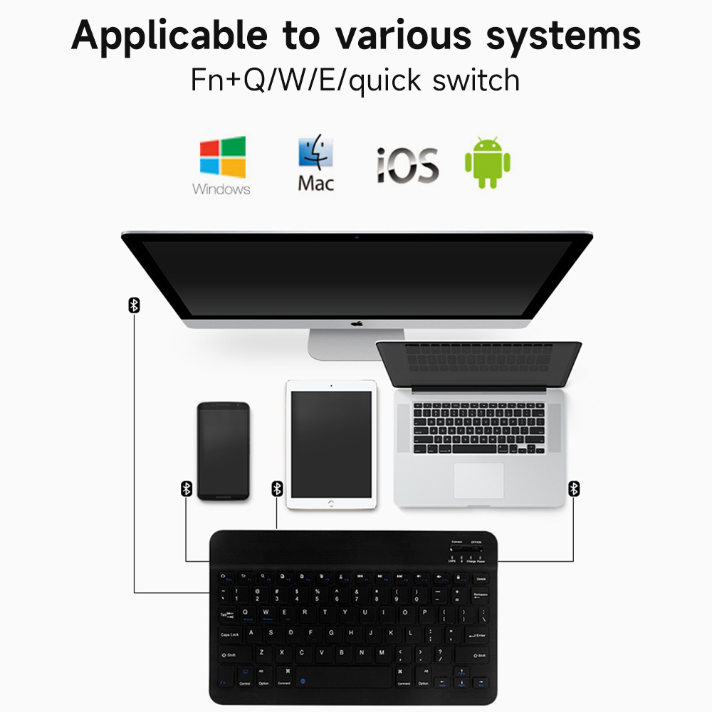 Bluetooth Keyboard for IOS And - Tablet Accessories For Samsung บทวิจารณ์และราคา