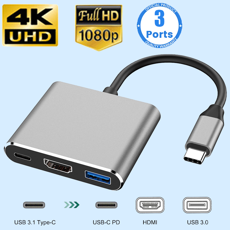 3 in 1 Usb Hub USB C to HDMI-c - Hdmi Adapter Tablet บทวิจารณ์และราคา
