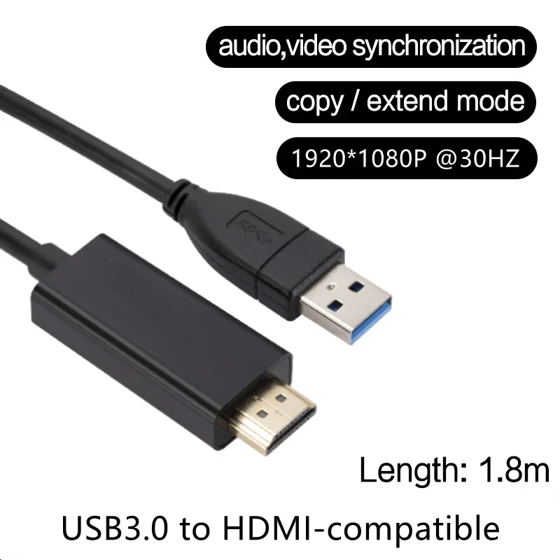 1.8M USB 3.0 To HDMI-compatibl - Hdmi Adapter Tablet บทวิจารณ์และราคา