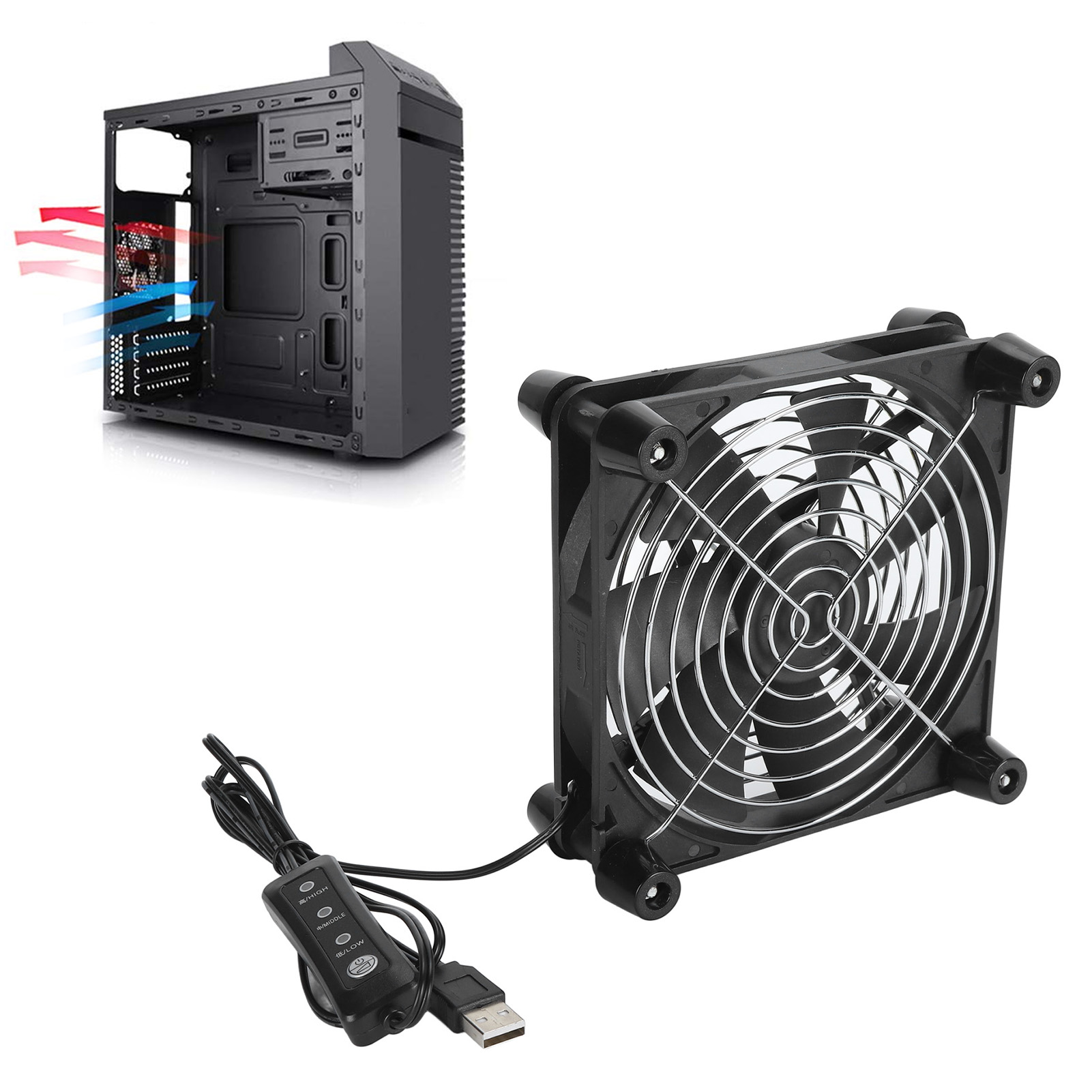 140mm Computer Case Fan 3 Spee - Boox Tablet Accessories บทวิจารณ์และราคา