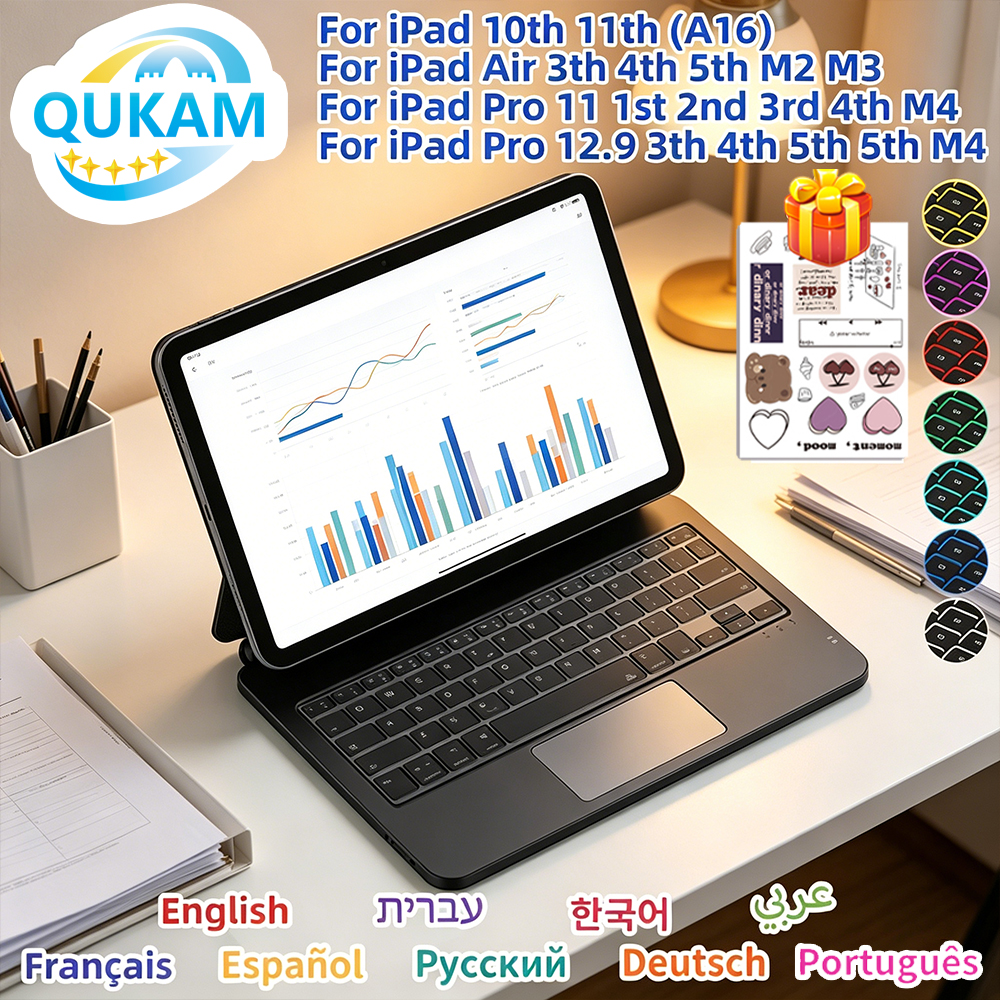 Wireless Backlit Keyboard Case - Ipad Cover Folio บทวิจารณ์และราคา