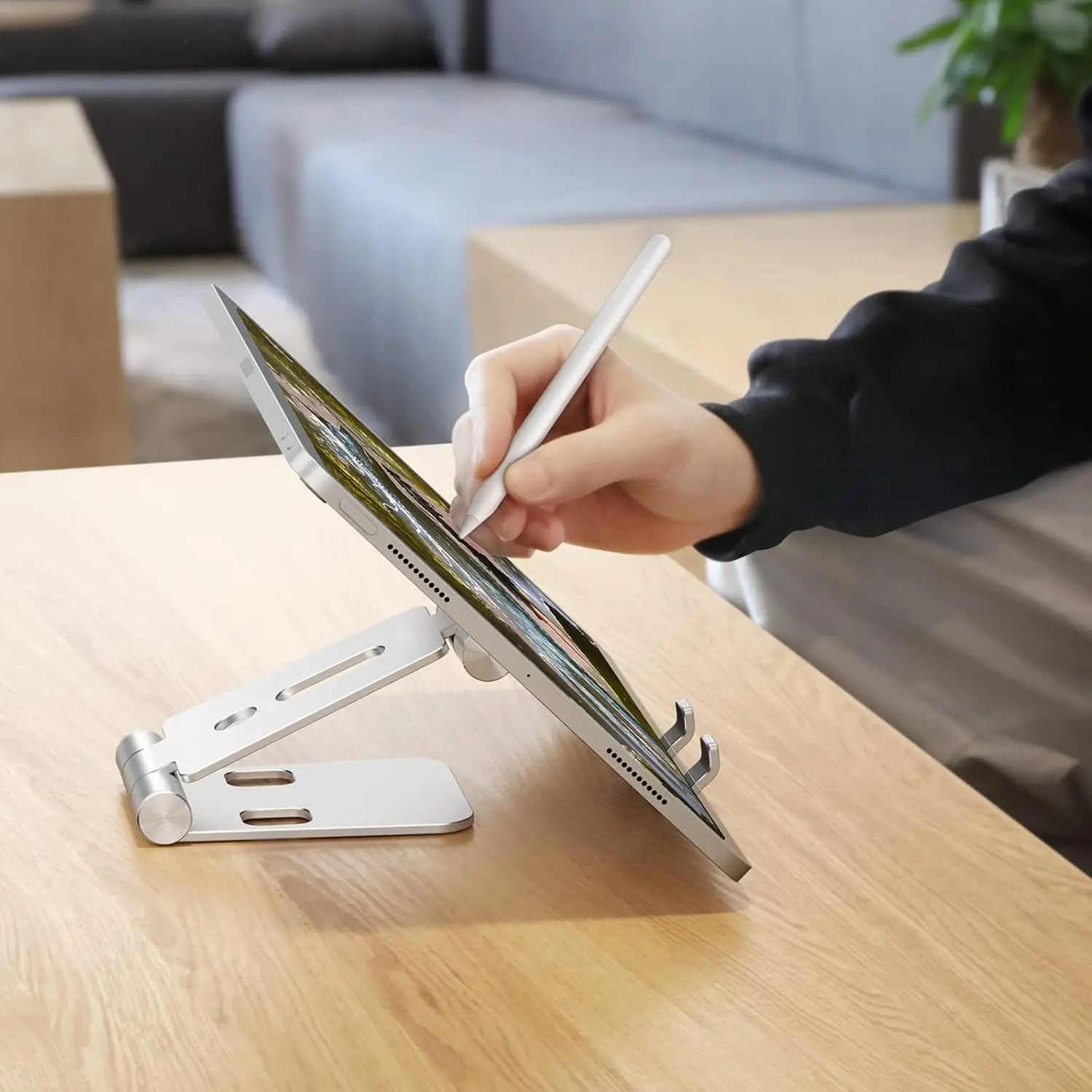 Foldable Aluminum Phone Stand, - Tablet Stand Adjustable บทวิจารณ์และราคา