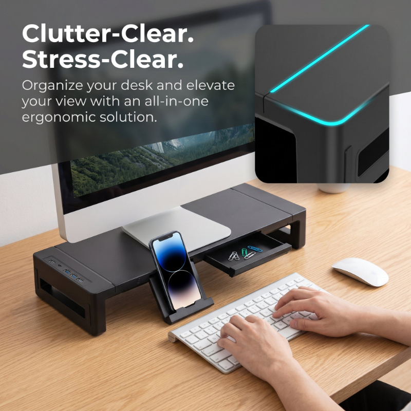 Monitor Stand Riser with Stora - Tablet Stand Adjustable บทวิจารณ์และราคา