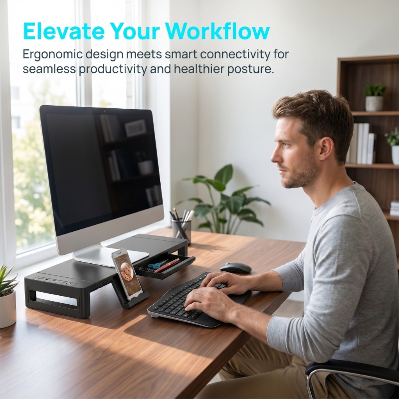 Monitor Stand Riser with Stora - Tablet Stand Adjustable บทวิจารณ์และราคา