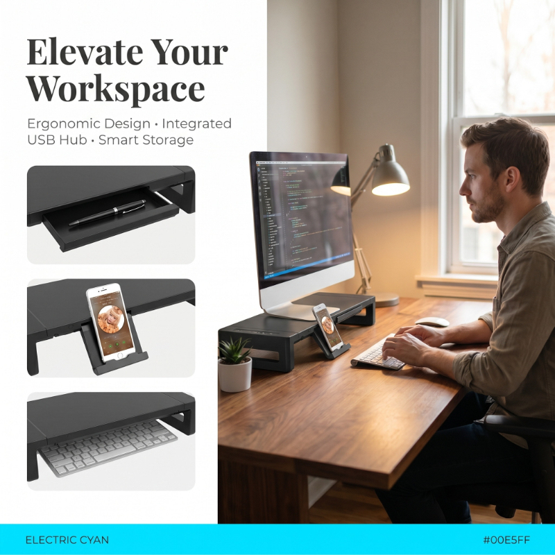 Monitor Stand Riser with Stora - Tablet Stand Adjustable บทวิจารณ์และราคา