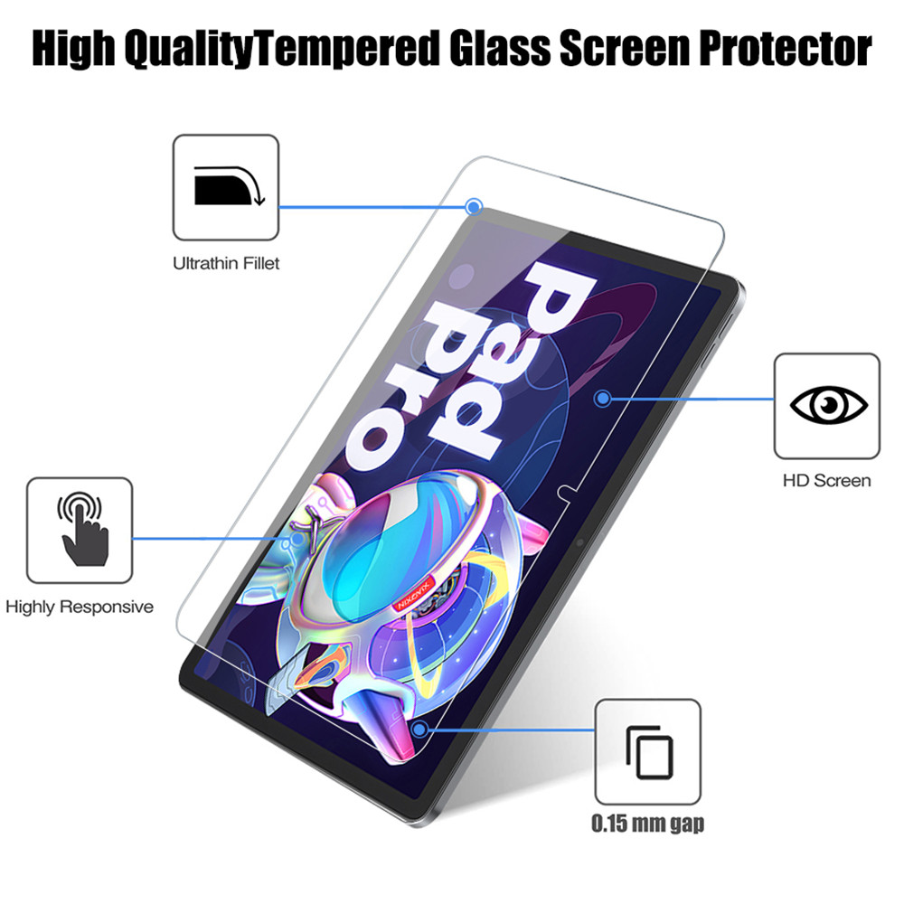 2PCS Tempered Glass Screen Pro - Lenovo Tablet P12 Accessories บทวิจารณ์และราคา
