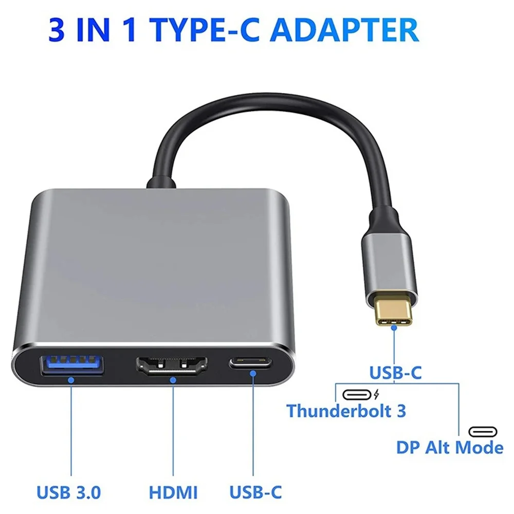USB C HUB 3-in-1 Multiports Ad - Hdmi Adapter Tablet บทวิจารณ์และราคา