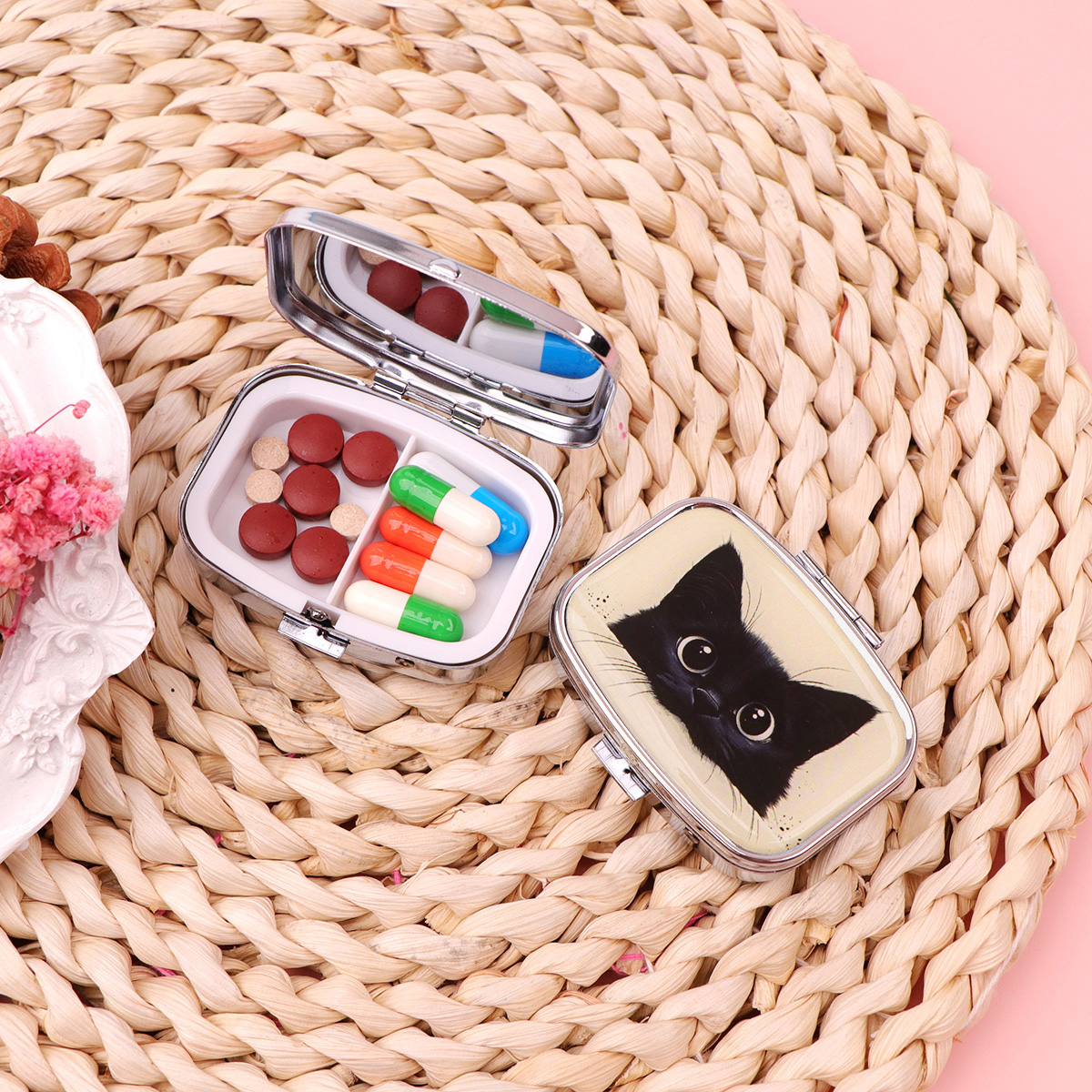 Cute Black Cat Travel Pill Org - Boox Tablet Accessories บทวิจารณ์และราคา