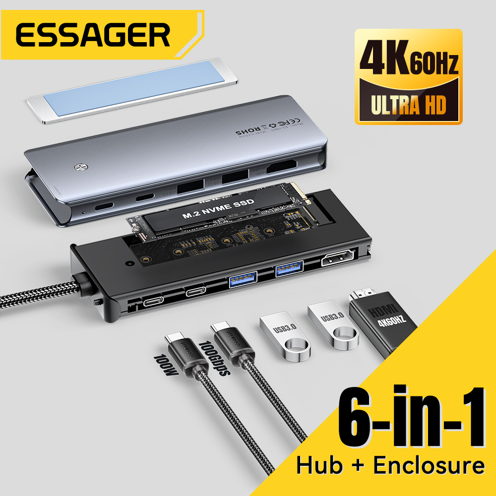 Essager USB C Hub With M.2 SSD - Hdmi Adapter Tablet บทวิจารณ์และราคา