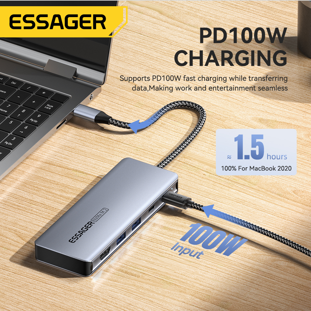 Essager USB C Hub With M.2 SSD - Hdmi Adapter Tablet บทวิจารณ์และราคา