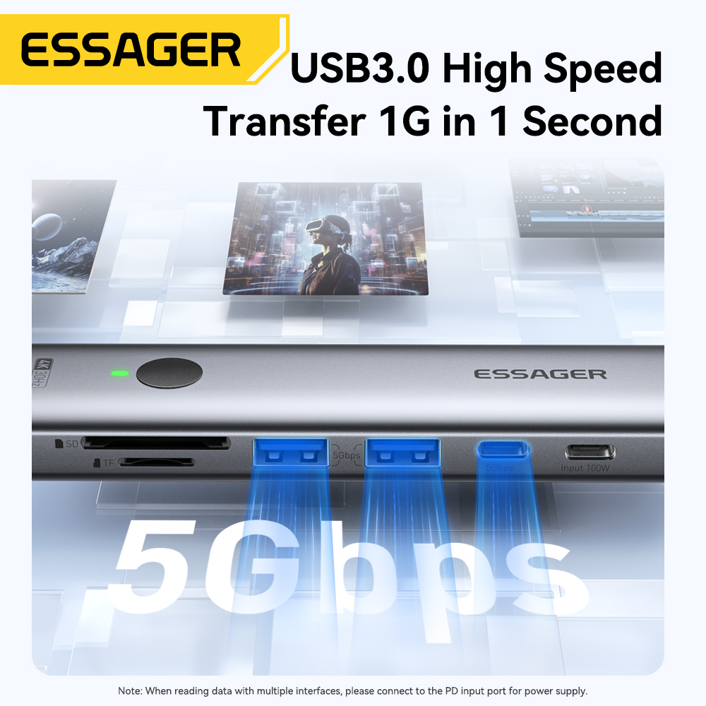 Essager USB C HUB 4K 7-in-1 Ty - Hdmi Adapter Tablet บทวิจารณ์และราคา